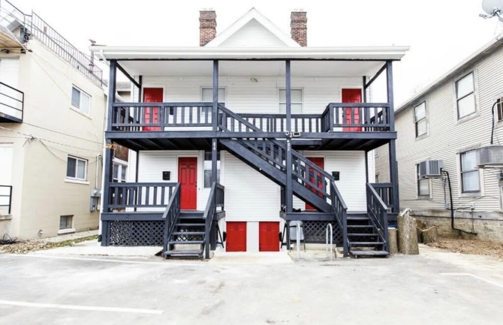 Exterior view of managed apartment property near OSU campus